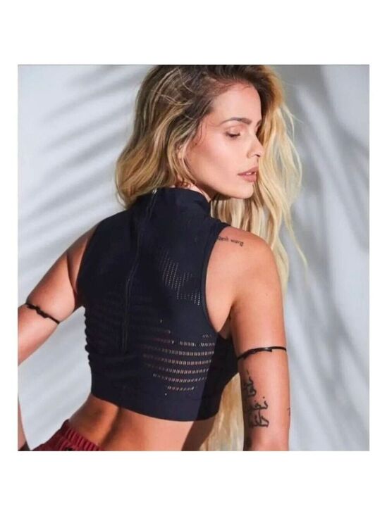 Koral Tops - Koral UNAMI MAURI N MOCK NECK CROP TOP Sz S